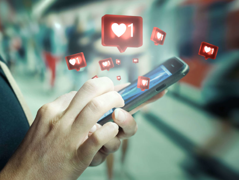 instagram like button illustrated