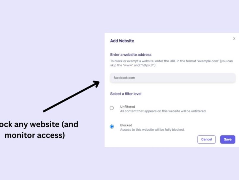 block websites from iphone